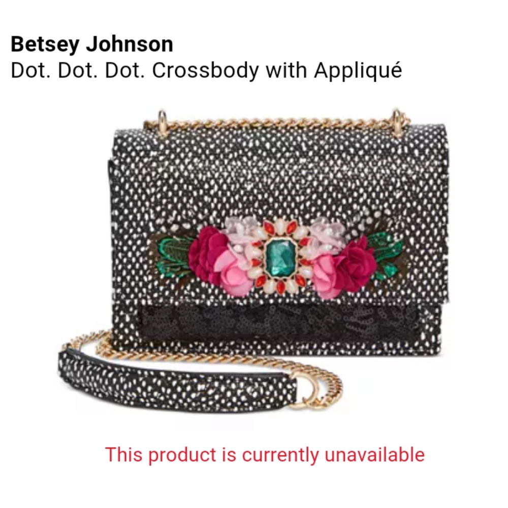 New Betsey Johnson Dot. Dot. Dot. Mini Purse